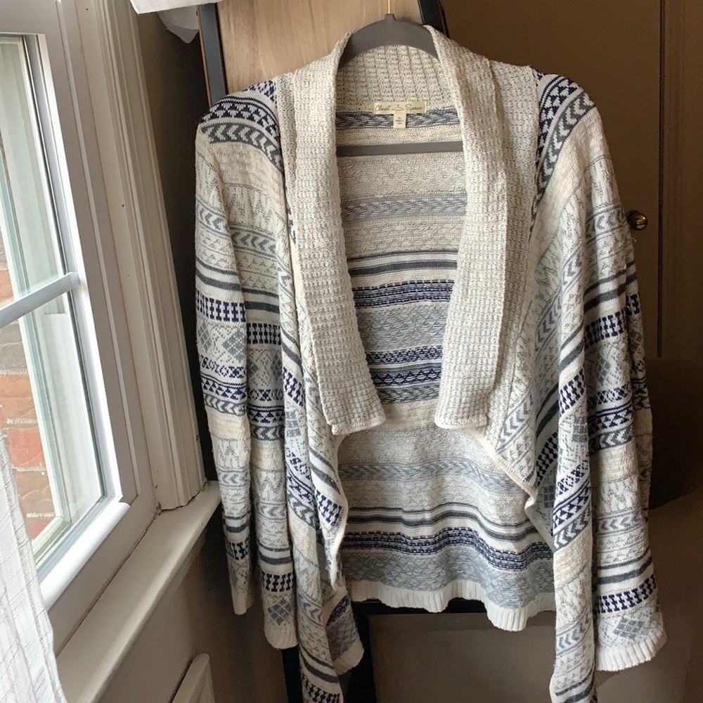 Closet Space XL Tiered Aztec Open Cardigan